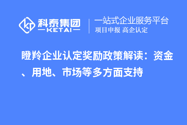 瞪羚企業(yè)認定獎勵政策解讀：資金、用地、市場(chǎng)等多方面支持