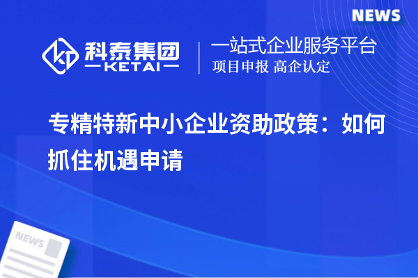 專(zhuān)精特新中小企業(yè)資助政策：如何抓住機(jī)遇申請(qǐng)