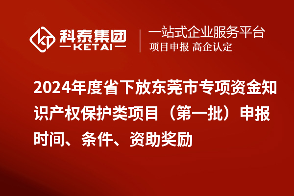 2024年度省下放東莞市專項(xiàng)資金知識產(chǎn)權(quán)保護(hù)類項(xiàng)目（第一批）申報(bào)時(shí)間、條件、資助獎勵