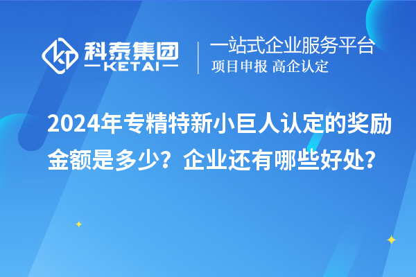 2024年專精特新小巨人認定的獎勵金額是多少？企業(yè)還有哪些好處？