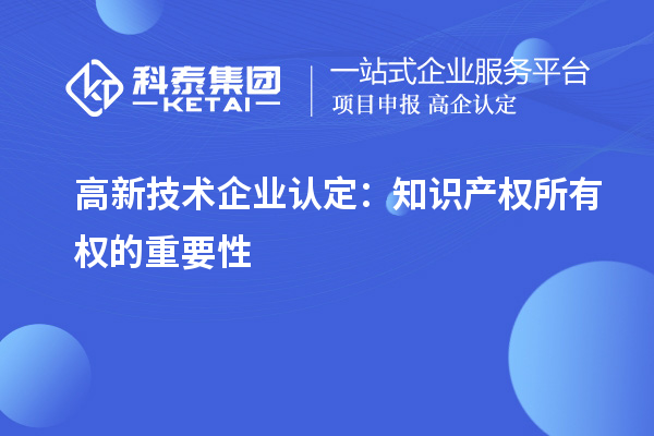 高新技術(shù)企業(yè)認(rèn)定：知識產(chǎn)權(quán)所有權(quán)的重要性