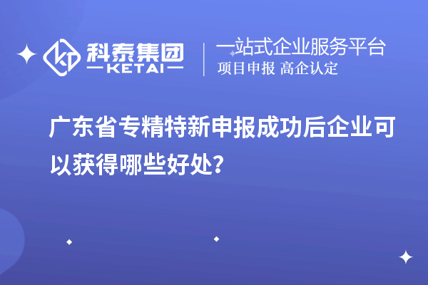 廣東省專精特新申報(bào)成功后企業(yè)可以獲得哪些好處？