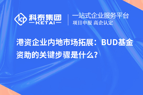 港資企業(yè)內地市場(chǎng)拓展：BUD基金資助的關(guān)鍵步驟是什么？