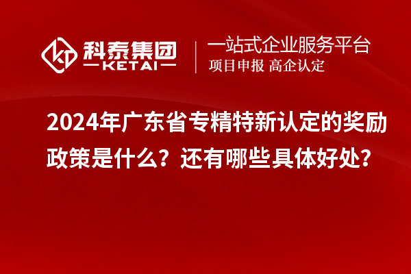 2024年廣東省專精特新認(rèn)定的獎(jiǎng)勵(lì)政策是什么？還有哪些具體好處？