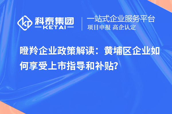 瞪羚企業(yè)政策解讀：黃埔區(qū)企業(yè)如何享受上市指導(dǎo)和補(bǔ)貼？