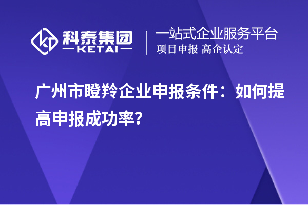 廣州市瞪羚企業(yè)申報條件：如何提高申報成功率？