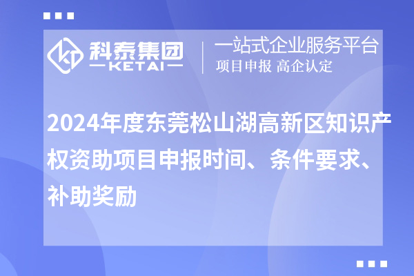 2024年度東莞松山湖高新區(qū)知識(shí)產(chǎn)權(quán)資助項(xiàng)目申報(bào)時(shí)間、條件要求、補(bǔ)助獎(jiǎng)勵(lì)