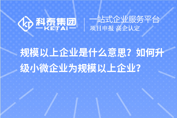 規模以上企業(yè)是什么意思？如何升級小微企業(yè)為規模以上企業(yè)？