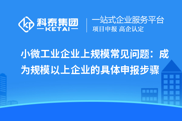 小微工業(yè)企業(yè)上規(guī)模常見問題：成為規(guī)模以上企業(yè)的具體申報(bào)步驟