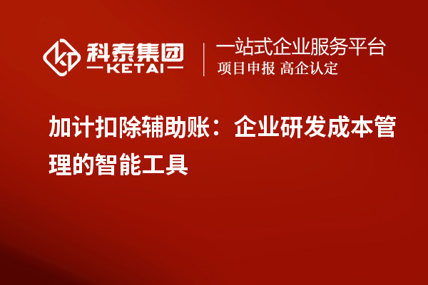 加計(jì)扣除輔助賬：企業(yè)研發(fā)成本管理的智能工具