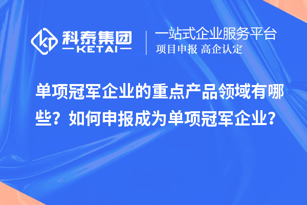 單項冠軍企業(yè)的重點產品領域有哪些？如何申報成為單項冠軍企業(yè)？