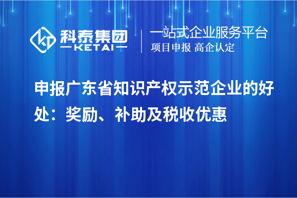 申報廣東省知識產權示范企業(yè)的好處：獎勵、補助及稅收優(yōu)惠