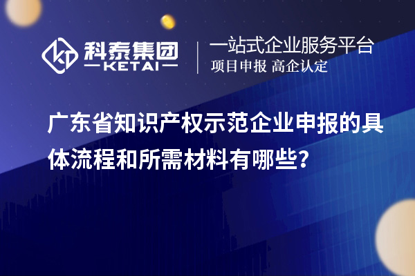 廣東省知識產(chǎn)權示范企業(yè)申報的具體流程和所需材料有哪些？