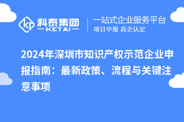 2024年深圳市知識產(chǎn)權(quán)示范企業(yè)申報指南：最新政策、流程與關鍵注意事項