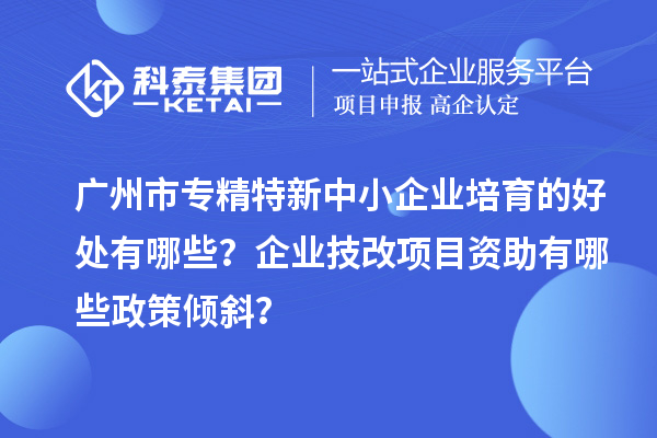 廣州市專精特新中小企業(yè)培育的好處有哪些？企業(yè)技改項目資助有哪些政策傾斜？