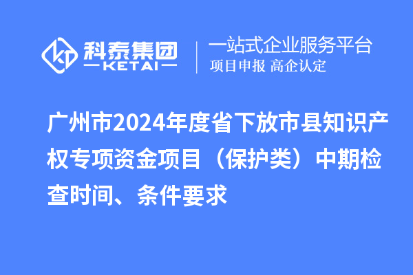 廣州市2024年度省下放市縣知識產(chǎn)權專(zhuān)項資金項目（保護類(lèi)）中期檢查時(shí)間、條件要求