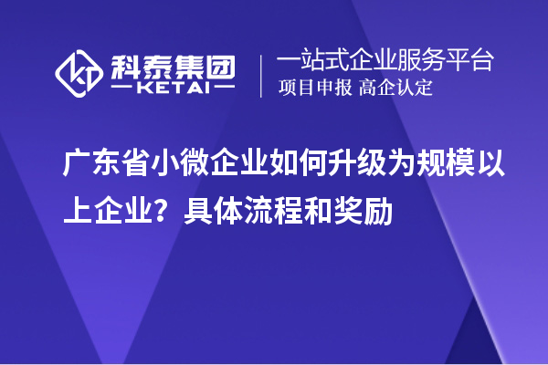 廣東省小微企業(yè)如何升級為規模以上企業(yè)？具體流程和獎勵