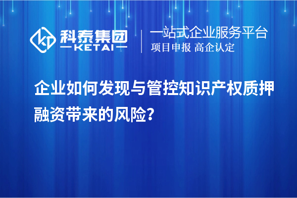 企業(yè)如何發(fā)現(xiàn)與管控知識(shí)產(chǎn)權(quán)質(zhì)押融資帶來(lái)的風(fēng)險(xiǎn)？