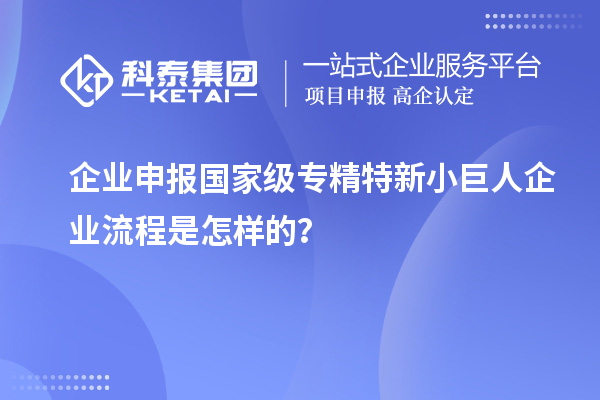 企業(yè)申報(bào)國(guó)家級(jí)專精特新小巨人企業(yè)流程是怎樣的？