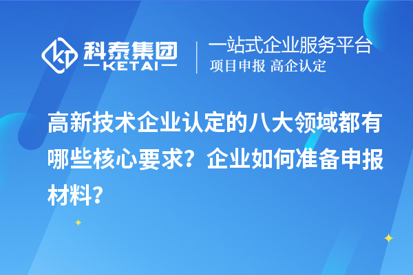 高新技術(shù)企業(yè)認(rèn)定的八大領(lǐng)域都有哪些核心要求？企業(yè)如何準(zhǔn)備申報(bào)材料？