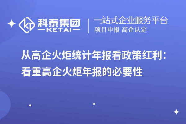從高企火炬統(tǒng)計(jì)年報(bào)看政策紅利：看重高企火炬年報(bào)的必要性